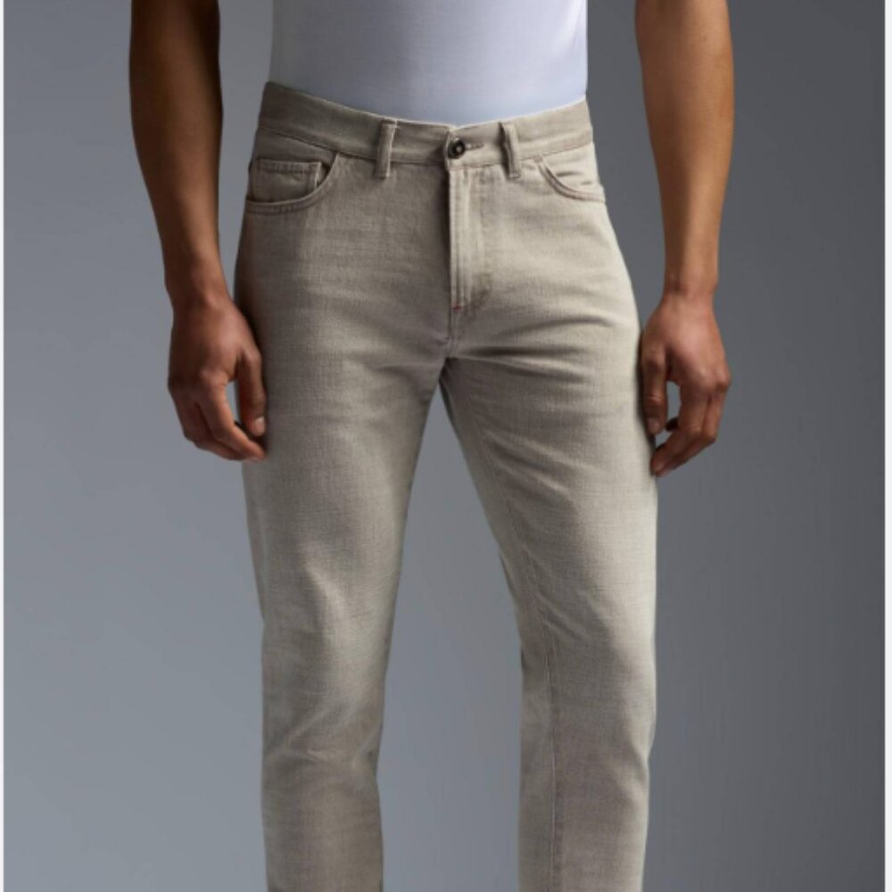 Isaia Men's Khaki Denim Pants (Jeans)